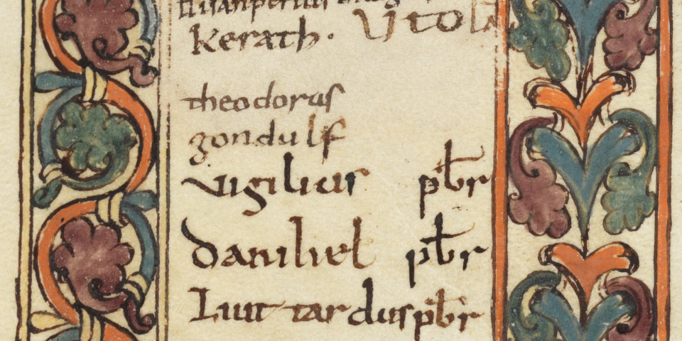 "Liber viventium". St.Gallen, Stiftsarchiv (Abtei Pfäfen), Cod. Fab. 1, f. 25. https://www.e-codices.ch/de/list/one/ssg/fab0001.